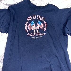 Simply Southern Blue Patriotic Tee